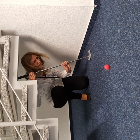 Bürogolf Treppe